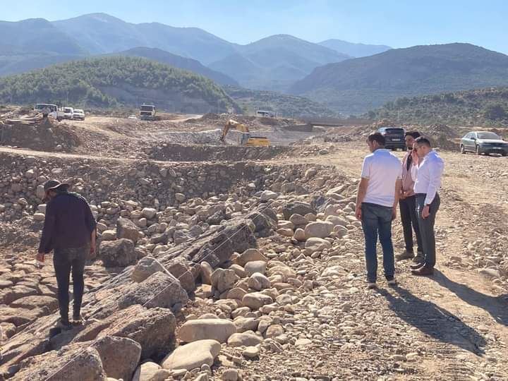 KAYMAKAM AHMET KORKMAZ YER ALTI BARAJI ŞANTİYESİNİ İNCELEDİ